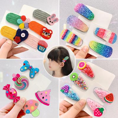 China Cute Animal Hair Clips 2019 Cheap Fashion Kids Mix Ribbon Acrylic Baby Bulk Hair Bow Clips Set Barrette Hair Accessories Child Hairpins Gift Year New for sale