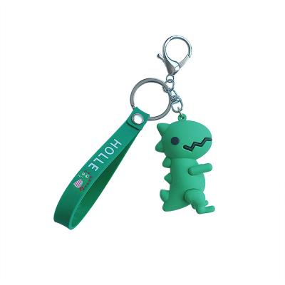 China Cute Portable Small Dinosaur Hanging Cartoon Car Key Chain Bag Key Chain Korean Ornaments for sale