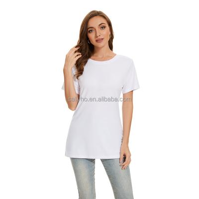 China Anti-wrinkle Meihaorizi Women's O-Neck T-shirt Top Versatile Street Short Sleeve Shirt Custom Printed Fashion Basic Women's T-shirt for sale