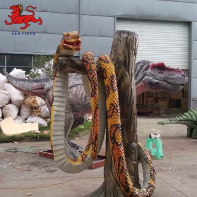 China Outdoor Simulation Playground Snake Model Life Size Resin Animal Statue for sale