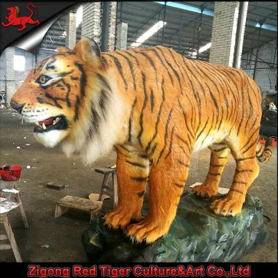 China Outdoor life size animatronic simulation tiger playground animal amusement park equipment for sale for sale