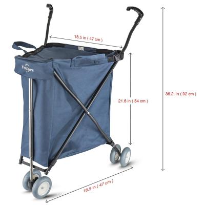 China Wholesale Customized New Logo Style Best Quality Folding Folding Shopping Trolley With Seat Shopping Trolley for sale