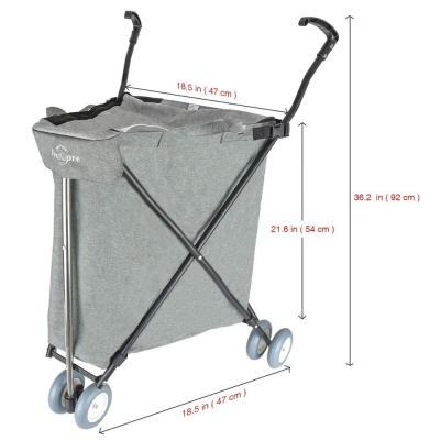 China Easy Collapsible Portable Collapsible Shopping Grocery Cart Dolly Cart Perfectly Balances Lightweight Cart for sale