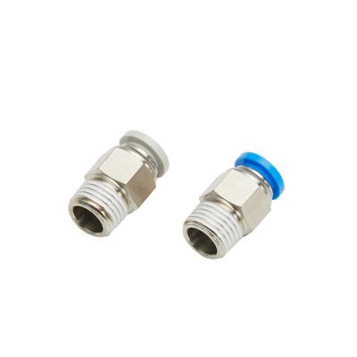 China Hotels Pneumatic Tube Male Connection Wire Flattening Straight Pipe Fitting for sale