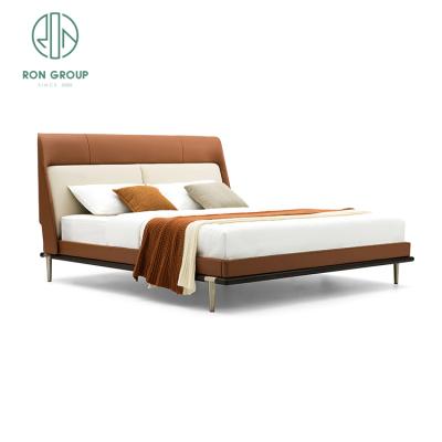 China Double Bed Modern Luxury Italian Bedroom Furniture Latest Designer Italian Furniture Large Modern Italian Furniture Set Leather Luxury Bed for sale