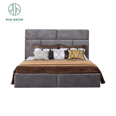 China Modern European Bedroom Furniture Modern Luxury Design New Model Leather Double Bed for sale