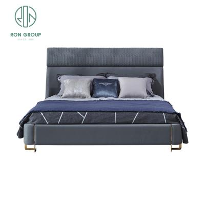 China Double Bed Modern Luxury Italian Bedroom Furniture Latest Designer Italian Furniture Large Modern Italian Furniture Set Leather Luxury Bed for sale