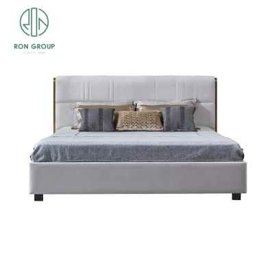 China Modern European Bedroom Furniture Modern Luxury Design New Model Leather Double Bed for sale