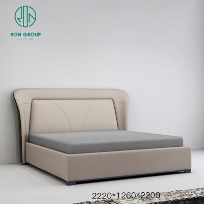 China Modern European Bedroom Furniture Modern Luxury Design New Model Leather Double Bed for sale