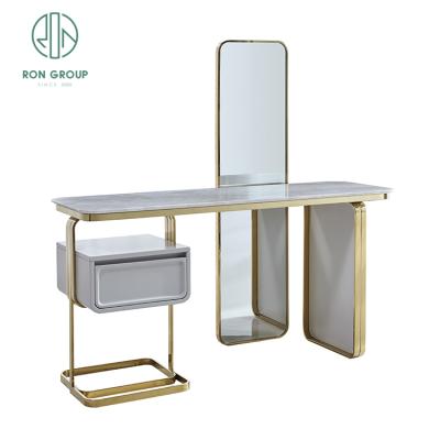 China High Quality Modern Comfortable Furniture Villa Luxury Storage Bedroom Dressing Table With Mirror for sale