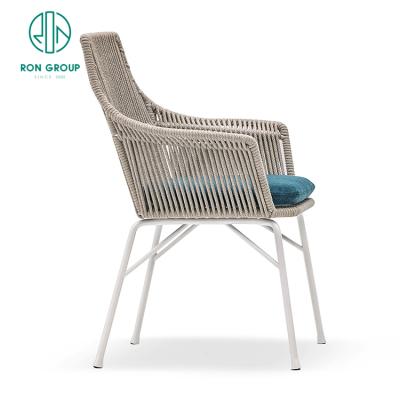 China Factory Price Patio Furniture Modern Steel Waterproof Outdoor Durable Wicker Garden Furniture Weather Resistant Single Chair for sale