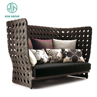 China Contemporary high back sofa furniture set factory price patio furniture durable wicker weather resistant garden furniture for sale