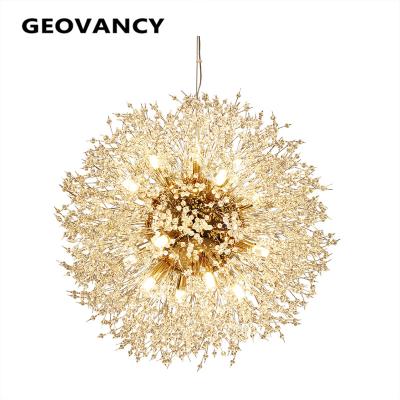 China Post Modern Creative Decorative Globe Warehouse Rectangular K9 G9 LED Crystal Chandelier Lighting for sale