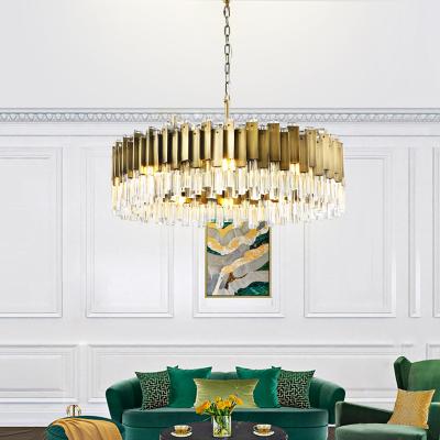 China Round Villa Crystal Chandeliers home/hotel/hotel new luxury modern living room resturant light for sale