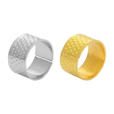 China Diy Handwork Sewing Gold JP Hot Sales Diy Household/Ribbon Ring Thimble Metal Embroidery Finger Protector Thimble For Sewing Tools for sale