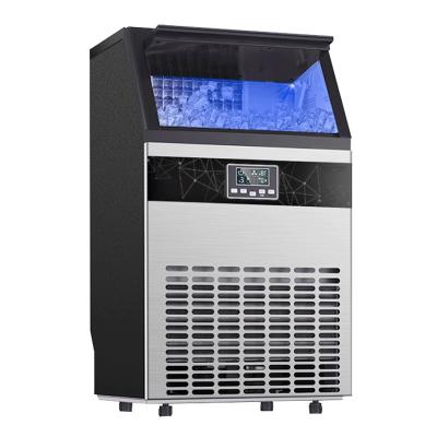 China 300W Commercial Ice Maker Machine 80kg Ice Cube Capacity Automatic Ice Block Maker for Home Food Shop for sale