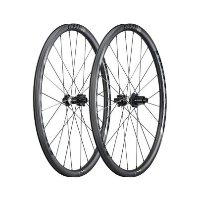 China Mountain Bikes Factory Direct Sales OEM ODM Disc Brake Carbon High End Fiber MTB Wheelset 24 Holes Front And Rear for sale