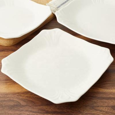 China Viable Place Dish Deep Dinnerware Set European Style Ceramic Dinner Sets Porcelain White Cheap Ceramic Dinner Set for sale