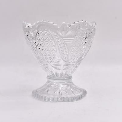 China Beautiful Look Daily Household Crystal Glass Dish Gift Glassware Serving Dish Nut Storage Candy Clear Glass Jar en venta