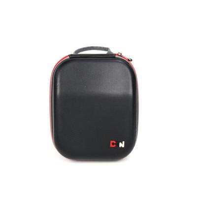 China Custom Logo EVA Headphones Case Travel Carrying Dustproof Shockproof Waterproof Metal Plate Hard Case Dustproof Waterproof Earphone Shockproof With Handle for sale