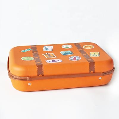 China Zipper Closed Zipper Closed Hot Sale Customized PU Shell Travel Bag Hard Suitcase Logo Cute Print Luggage for sale