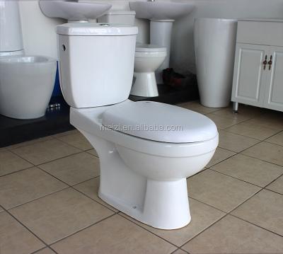 China Double-flush designer ceramic two-piece toilet with built-in bidet for sale