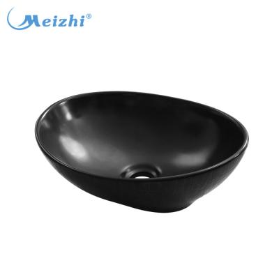 China Matte Black Ingot Shape Countertop Modern Custom Wash Basin for sale