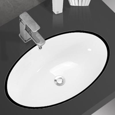 China Modern Modern Toilet Ceramic Oval Under Counter Basin Hotel Sink for sale