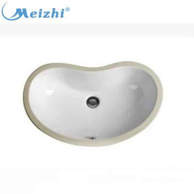 China Modern WC Bathroom Sanitary Ware Hotel Heart Shaped Ceramic Under Counter Washbasin for sale