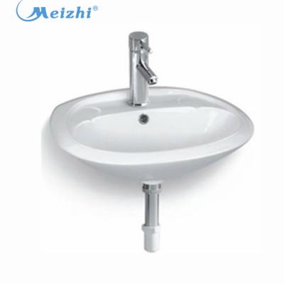 China Modern Supply Chinese Bathroom Basin Price Round Ceramic Hung Basin for sale