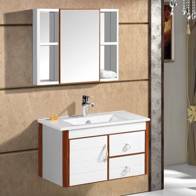 China New Modern Wall Aluminum Bathroom Sink Cabinet With Large Water Capacity Sink for sale