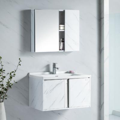 China Modern popular stainless steel bathroom cabinet with mirror for sale