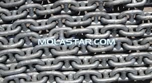 China Cadena de ancla marina galvanizada soldada con autógena costera del acero de carbono de la cadena de ancla del vínculo del perno prisionero del infante de marina de Molastar en venta