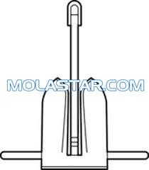 China Molastar Stainless Steel Marine Molastar Moorefast Anchor Offshore Anchor  Easy Handling Steel Anchor For Marine for sale