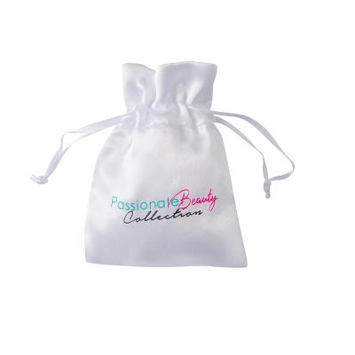 China Recyclable Customize Logo With Satin Pouch With Ribbon For Jewelry for sale