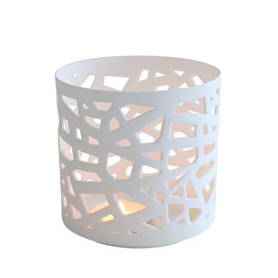 China Eco-friendly Design Fashion Porcelain Tealight Candle Cup Candle Holder Home Decorations Candle Holders for sale