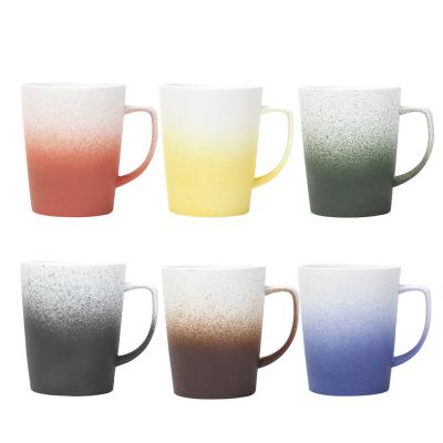 China Colorful Gradient Porcelain Coffee Mug Selling Coffee Mug Eco - Friendly Good Quality Best for sale