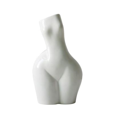 China Modern Nordic Simplicity Color Flower Vases Human Body Shape Ceramic Flower Vase Eco-friendly For Home Decor for sale