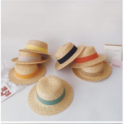 China Fashion Soft Straw Hat For Boys Girls Kids Hat Breathable Show Children Beach Sun Hats Summer for sale