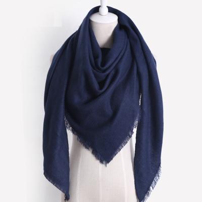 China New fashion winter long warm triangle scarf for women shawl cashmere plaid scarves cover shawls scarf for man for sale