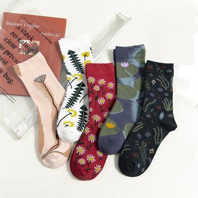 China Viable Harajuku art socks new foreign trade socks autumn and winter socks the four seasons cotton anti-season French tide women's socks for sale