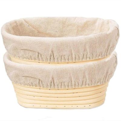 China Proofing Bread Proofing Baskets Sustainable Sourdough Rising Basket Bread Rattan Dough Baking Oval Basket for sale