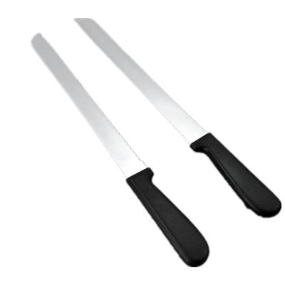 China 10 and 12 Inch Serrated Bread Knife Sustainable Toasting Slicing Knives Harden Slicer Baking Pastry Cutter Stainless Steel Serrated Knife for sale