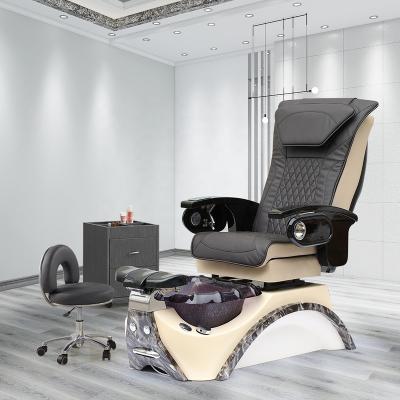 China Wholesale Luxury Nail Salon Easy Clean Modern Whirlpool Recliner Whirlpool Recliner Foot Spa Massager Pedicure Chair for sale