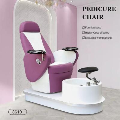 China Cheap Easy Clean Modern Luxury Nail Salon Furniture Pipeless Whirlpool Foot Spa Manicure Pedicure Extended Chair For Sale for sale