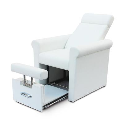 China Portable Footrest Fluctuating Cheap Prices Beauty Nail Salon Modern White No Foot Spa Manicure Pedicure Plumbing Chair For Sale for sale