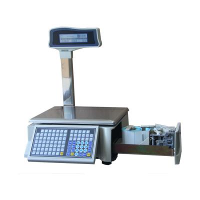 China New Arrival 30kg TMH Series Electronic Cash Register Scale Barcode Label Printing Scales For Supermarket 52*52*24(cm) for sale