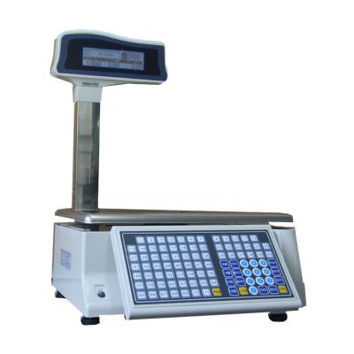 China Factory cheap electronic price tag barcode printing price calculation scale with printer in china 52*52*24(cm) for sale