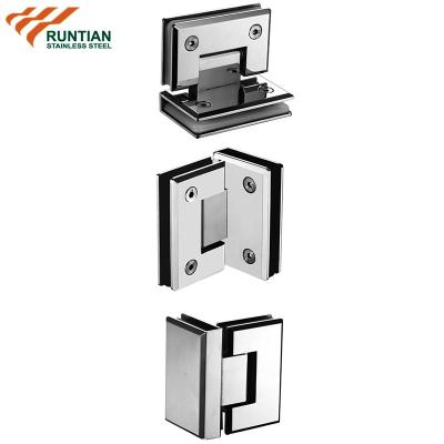 China Modern 90 135 180 Degree Wall to Frameless Glass Pivot Glass Hinge Door Hydraulic Shower Hinges OEM/ODM for sale