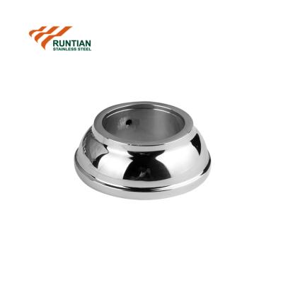 China Modern Cover Construction Round Handrail Railing Fixture Base Handrail Clamp for sale